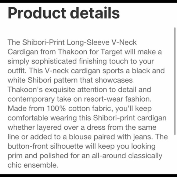 Thakoon Shibori Print Long Sleeve V-Neck Cardigan - Picture 4 of 5